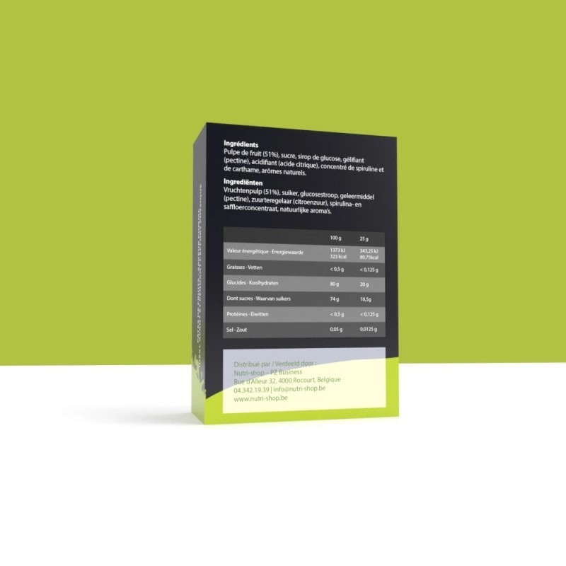 Pâtes de fruits énergétiques 8 x 25 gr Pomme