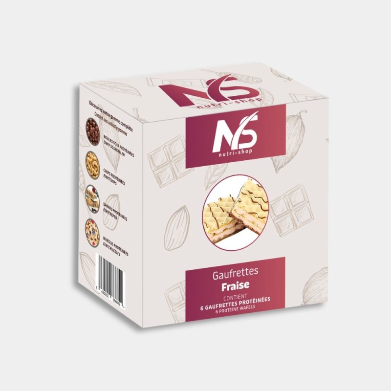 Barres protéinées Gaufrettes fraise