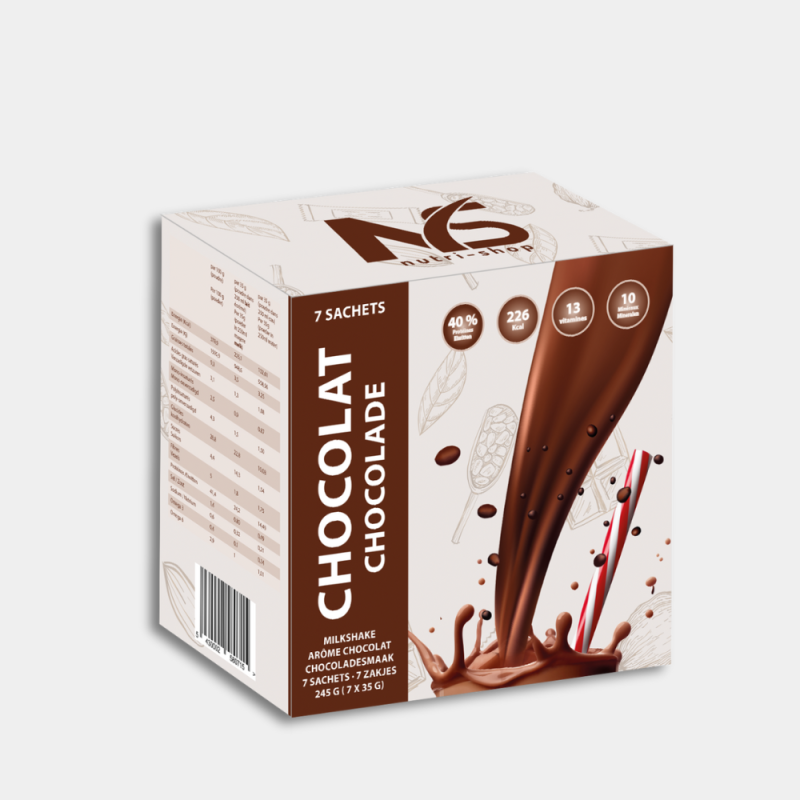 Shake Chocolat Protéiné Substitut Repas Boite 7 sachets