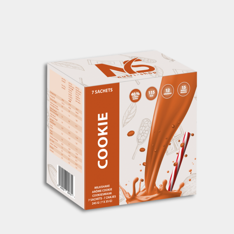 Shake Cookie Protéiné Substitut Repas Boite 7 sachets
