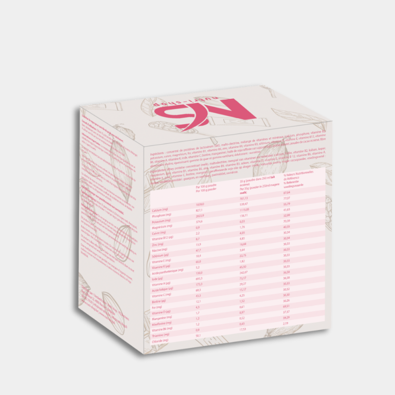 Shake Fraise Protéiné Substitut Repas Boite 7 sachets