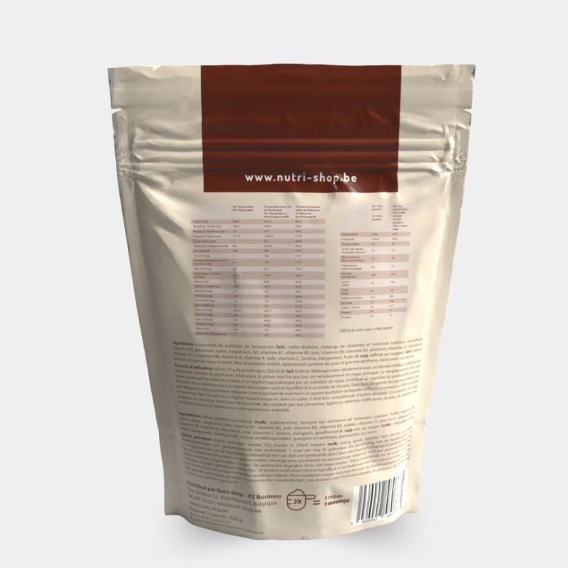 Shake Chocolat Protéiné Substitut Repas Sachet 500 gr