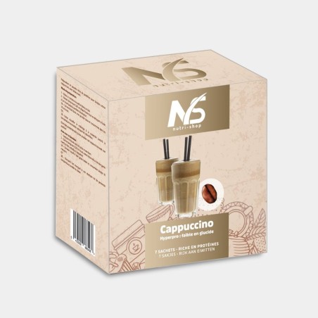 Shake Cappuccino hyperprotéiné Substitut Repas Boite 7 sachets